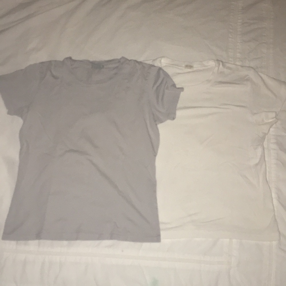 Brandy Melville t-shirt set white & grey/blue